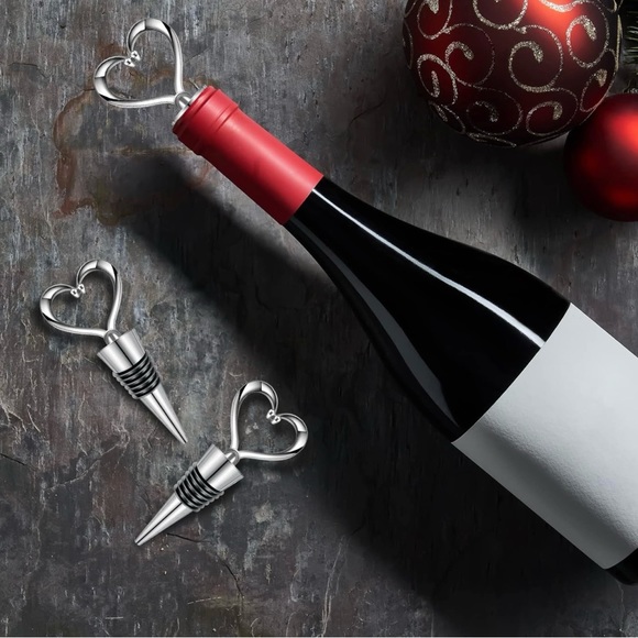 Wine Stopper, 1 Piece, Reusable Heart Wine Stopper, Love your Wine, Keep Fresh - Picture 4 of 7